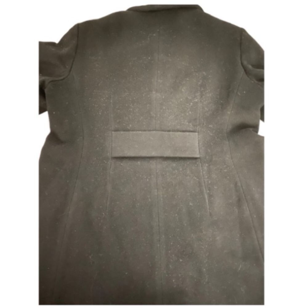 Anne Klein Black Single Breasted Wool Coat 12P - Picture 10 of 12